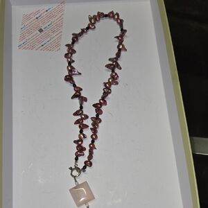 Elegant Pink Pearl Necklace